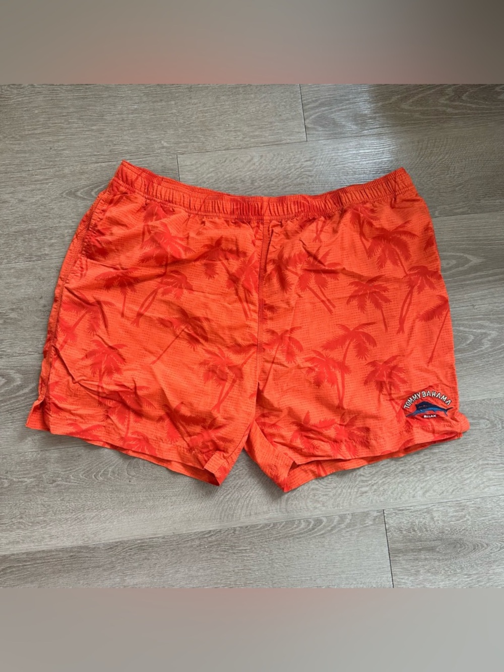 Tommy Bahama Swim Trunks Relax Mesh Lined Marlin Logo Men’s XL Orange Nylon